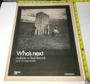 THE WHO Vintage Original Album AD Advert 1971 Who's Next Townshend Daltrey #2 - Picture 1 of 2