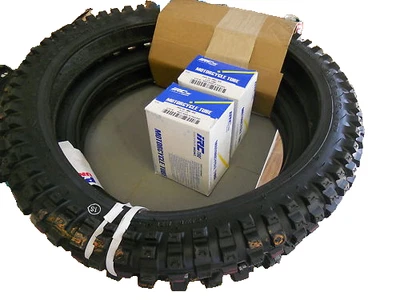 New Honda XR75 IRC Tire Set Front Rear Tires + Tubes 2.50 x 16 & 3.60 x 14 AHRMA - Imagem 1 de 4