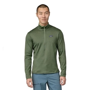 Patagonia R1 Daily Zip-Neck 1/2 Zip Fleece Outdoors Preppy Casual Green Sz M - Picture 1 of 9