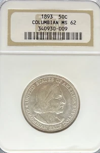1893 50C Columbian MS62 NGC (#PA340930009) - Picture 1 of 2