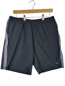 NIKE MENS Black Training Sports Activewear Shorts W/ Gray Stripe SZ (XL) NOS - Picture 1 of 6