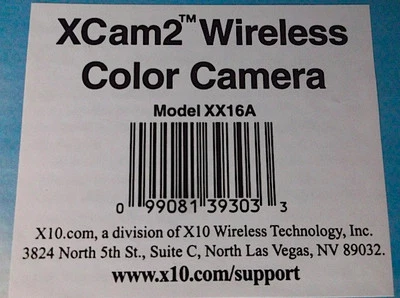 Cámara a color X10 XCam2 modelo XX16A PAQUETE. - VENDERÉ PIEZAS POR SEPARADO Foto 1 de 4