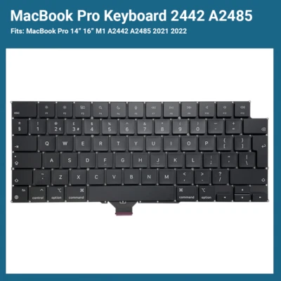 Apple Macbook Pro Replacement Keyboard UK 14" 16" A2442 A2485 2021 2022 M1 - Image 1 of 2