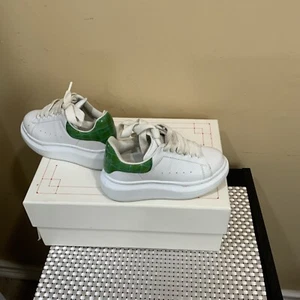 Alexander McQueen Niños Tenis de Cuero Talla 26 EU/9 US Blanco/Cromo - Imagen 1 de 9