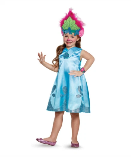 Trolls Poppy Dress up Deluxe Child Halloween Costume Small 4-6x Disguise