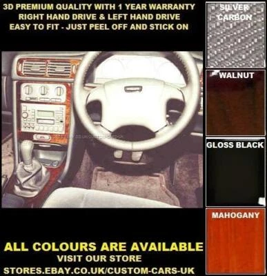 Kit de tablero VOLVO S70 y V70 1996-2000 madera de nogal carbono negro brillante caoba - Imagen 1 de 4