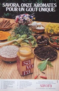 PUBLICITÉ DE PRESSE 1979 SAVORA ONZE AROMATES POUR UN GOUT UNIQUE - ADVERTISING - Picture 1 of 1