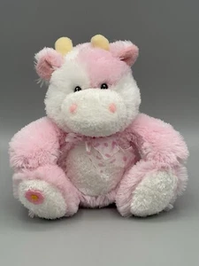 Kellytoy rosa & weiße Kuh Plüschtier 10 Zoll Stofftier Plüschtier mit Schleife - Bild 1 von 10