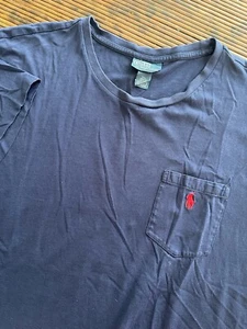 Vintage 90s Polo Ralph Lauren Herren Cotton Navy Kurzarm T-Shirt Gr. XXL - Bild 1 von 9