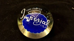 c1900-20s ADVERTISING Paperweight IMPERIAL GLASS COMPANY Martini Glass NICE!! - Picture 1 of 5