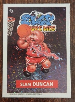 SLAM DUNCAN: SLOP CULTURE KIDS SERIES 1 STICKER FOIL SP CHASE CARD MJ JORDAN GPK - Image 1 of 2