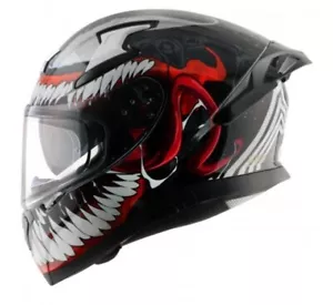 Helmet full face motorcycle Axor Apex Marvel Venom Black Red ECE 22.05 DOT - Bild 1 von 4