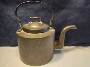 Copper Water Kettle Dovetailed Antique Large 8" handmade 5 lbs. - Picture 1 of 12