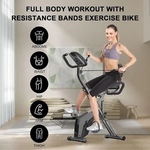 4 in 1 Indoor Fitness Bike Fahrrad Heimtrainer Trimmrad Hometrainer LCD display - Bild 1 von 15
