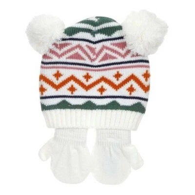 Baby Essentials Pom Pom Hat & Mittens 0-12 Months (2323) - Image 1 of 4