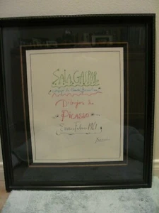 PICASSO - ORIGINAL SIGNED INK AND CRAYON DRAWING "SALA GASPAR" (1961) - Picture 1 of 12