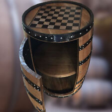 Roble Macizo De Madera Reciclada Whisky Barril "Balmoral" gabinete de bebidas de tablero de ajedrez