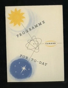 1952 RMS Ascania Tourist Class Program of Events - Cunard Line - Picture 1 of 2