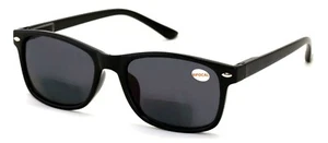 Bifocal Rectangular Lightweight Reading Sunglasses - Outdoor Reader Spring Hinge - Picture 1 of 20