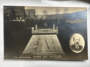 RPPC WW1 Belgium Soldiers Tomb Charles Simonet Resistance Fighter Shot By German - Picture 1 of 2