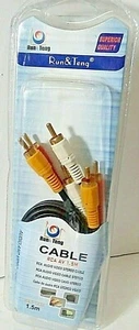 CAVO ADATTATORE RCA AV 1,5M AUDIO VIDEO STEREO UTENSILERIA MUSICA HI FI - Foto 1 di 1