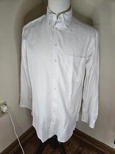 GIORGIO ARMANI Cotton Shirt Men Size 39x15.5 White Button Up Long Sleeve Pocket - Picture 1 of 9