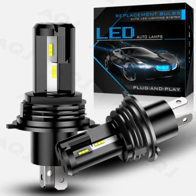 9003 H4 LED Headlight Bulbs High Low Beam Kit For Dodge Attitude Sedan 2006-2019 - Image 1 of 4