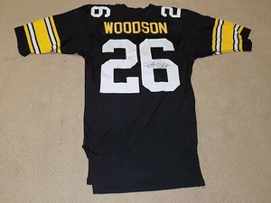 Camiseta de juego firmada por Rod Woodson Pittsburgh Steelers Salón de la fama - Imagen 1 de 6