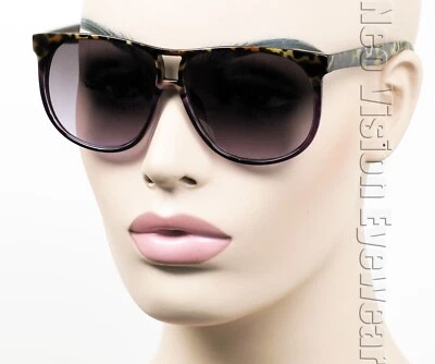 Gafas de sol grandes clásicas redondas/ovaladas estilo retro pinup mezcla tortuga púrpura 757 Foto 1 de 2