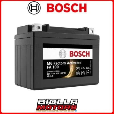 BOSCH BATTERIE 0986FA1000 BATTERIA BOSCH 12V 4AH YB4L-B [A GEL] YB4LB MOTO SCOOTER QUAD CROSS [