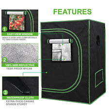 Box Seed Hydroponics Grow Tent w/Window Indoor Horticulture Plant Metal Fram