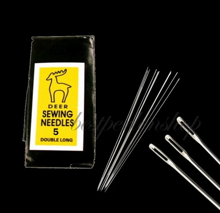 Nähnadeln 0.8mm thick, 66mm long, hole: 0.6mm Eisen Nadel FÄDELNADELN No:5 Y1 - Bild 1 von 1