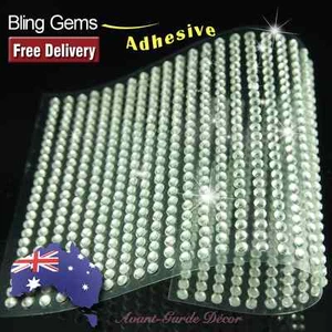 750pcs X 3mm Clear Rhinestone Gems Self Adhesive Stick on Crystals Sticker - Foto 1 di 3