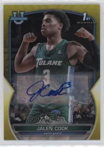 2022-23 Bowman U Chrome Prospect Yellow Refractor /75 Jalen Cook #25 Auto - Picture 1 of 3