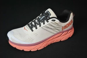 Hoka One W Clifton 6 Women 9.5 White Pink 10825SSB2C - Picture 1 of 7