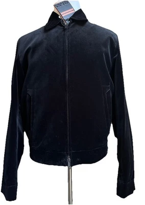 Nuevo $3150 ZEGNA Couture Terciopelo Cremallera Chaqueta Abrigo Negro 40 US/50 EU Suiza Foto 1 de 4