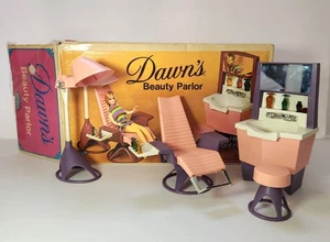 Vintage Topper Toys Dawn's Beauty Parlor in OVP kitschig 70er Puppe Spielzeug - Bild 1 von 10