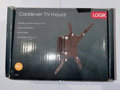 LOGIK CANTILEVER TV MOUNT  Bracket Swivel Hang Wall up to 26'' , 8Kg - NEW - Image 1 of 3