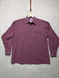 Camicia Wrangler George Strait taglio cowboy bottoni uomo XXL bordeaux western - Foto 1 di 8