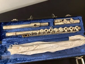 Gemeinhardt 3SH Open Hole Flute with Original Case Solid Silver Used - Picture 1 of 8