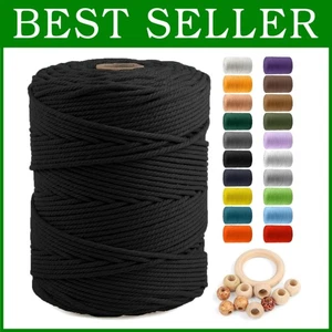 Handgefertigtes 5 mm Makramee Seil 300 m - Bastelbedarf zum Selbermachen - Bild 1 von 11