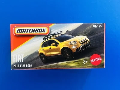 2026 Matchbox Power Grabs CANARY YELLOW 2016 FIAT 500X SPORTS CAR - new in box! - image 1 of 4
