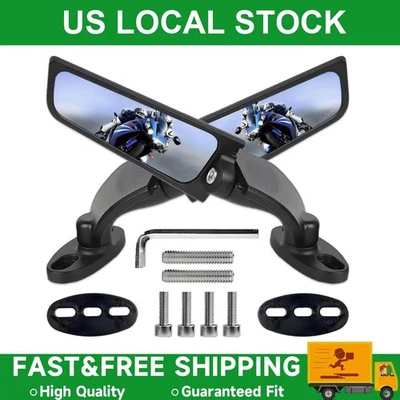 For 1995-2024 Kawasaki NINJA ZX6R Upgrade Adjustable Rearview Wind Wing Mirrors Foto 1 de 4