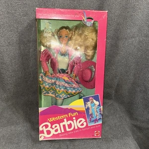 Muñeca Barbie Western Fun 1989 Mattel 9932 vintage nueva en caja sellada - Imagen 1 de 10