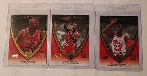 2008-09 MICHAEL JORDAN LEGACY LOTTO DI 3 CARTE #777 #608 #251 Upper Deck NRMT/MT - Foto 1 di 8