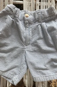 Kitestrings Blue White Seersucker Shorts Boys 4T Free S/H Of - Picture 1 of 3