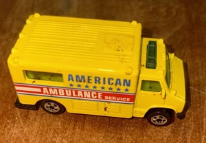 Vintage 1988 Hot Wheels Mattel American Yellow Ambulance - Bild 1 von 4