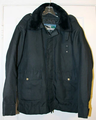 Uniform Warehouse Security Law Enforcement Police Zip Out Lined Bomber Jacket L - Image 1 of 4
