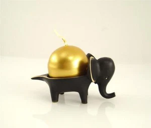 Walter BOSSE Vienna ELEPHANT EGG CUP or Candleholder patinated brass Bronze - Picture 1 of 8