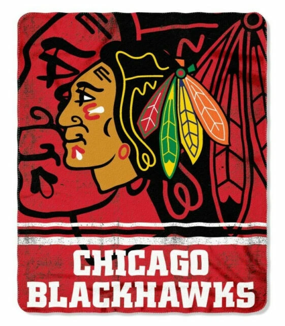 Northwest NHL Chicago Blackhawks Fade Away Fleece 50" x 60" Throw Blanket - Red